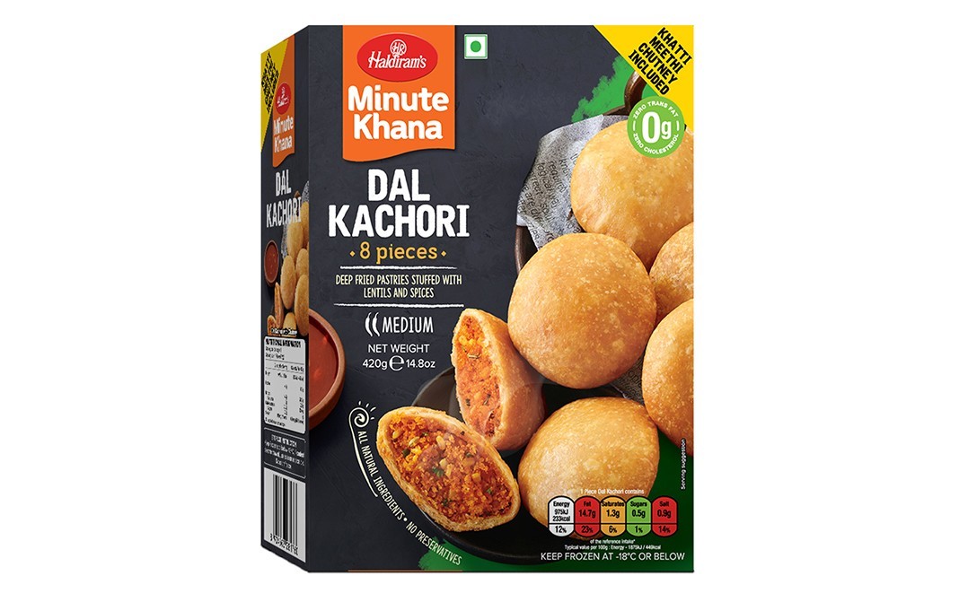 Haldiram's Minute Khana Dal Kachori   Box  420 grams